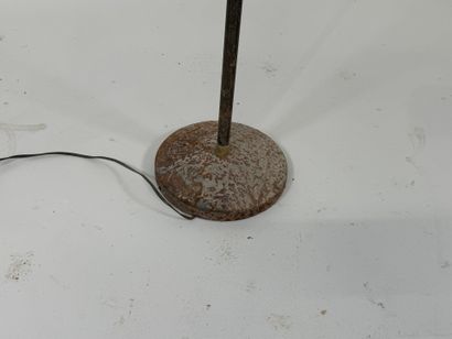 Metal floor lamp, circular cast-iron base.
Electrified.
H....