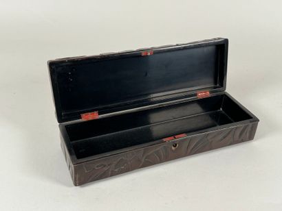 ASIA, 20th century.
Rectangular lacquer box...