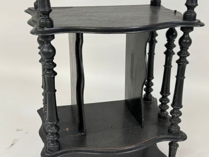 Blackened, openwork and turned wood music...