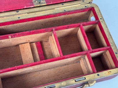 M. G. PARIS.
Leather and bronze sewing box,...