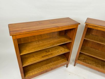 Pair of small molded cherrywood bibus bookcases...