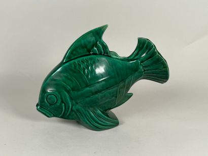LEJAN (XXe).
Poisson.
Sujet en céramique...