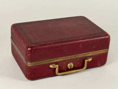 M. G. PARIS.
Leather and bronze sewing box,...