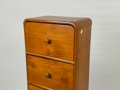 Small stained wood chiffonier opening with...