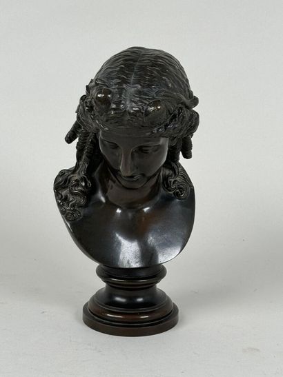 École XIXe.
Buste à l'antique.
Sujet en bronze...