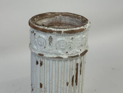 Part of a glazed terracotta column, the shaft...
