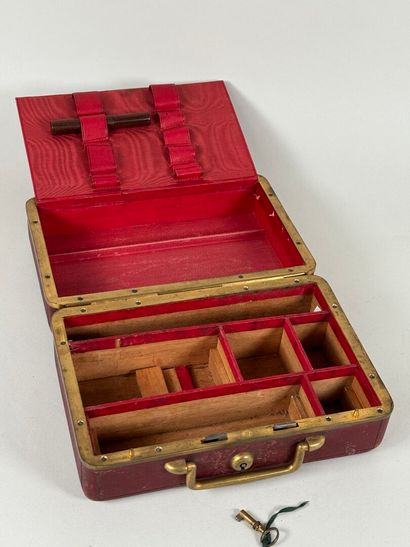 M. G. PARIS.
Leather and bronze sewing box,...