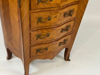 Wood and veneer chiffonier opening with five...