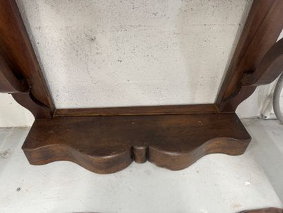 Wood and veneer console table opening with...