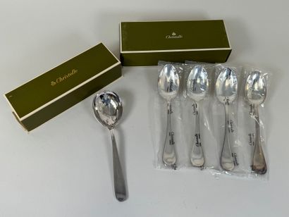 CHRISTOFLE, ALBI model.
Four silver-plated...