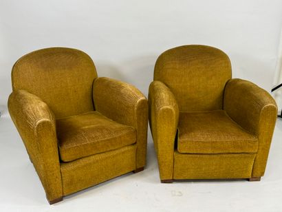 Paire de fauteuils confortables, la garniture...