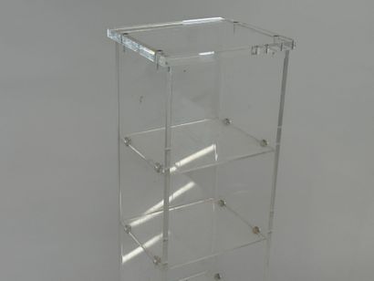 DAVID LANGE.
Plexiglass cd column with seven...