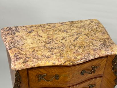 Wood and veneer chiffonier opening with five...