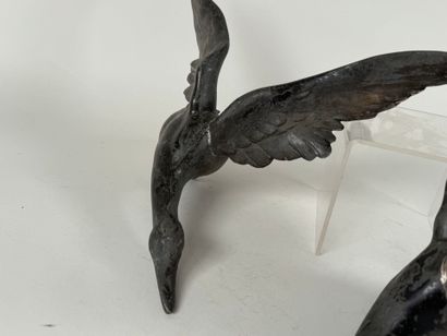 Lot de deux canards en régule.
L. 40 cm.
(petites...