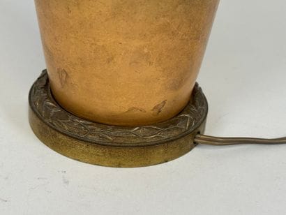Polychrome ceramic lamp base decorated with...
