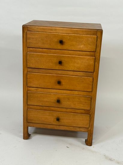 Small wooden chiffonier opening with five...