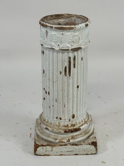 Part of a glazed terracotta column, the shaft...