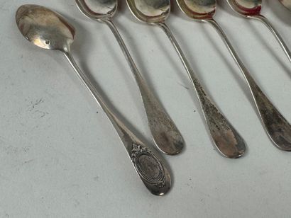 Série de six cuillères en argent, poinçon...