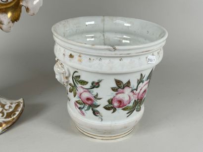 Large porcelain bridal vase decorated with...