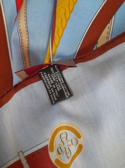 AIGNER.
Cotton and silk scarf decorated with...