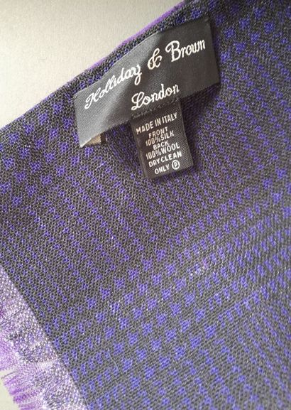 HOLLIDAY & BROWN, LONDON.
Fringed scarf in...