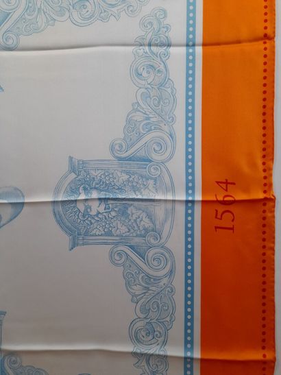 ACQUA PANNA.
Silk twill square decorated...