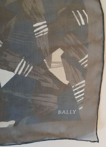 BALLY.
Set of two chiffon scarves with geometric...