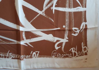 Lot including: 
- GRAEME BLACK.
Silk square...
