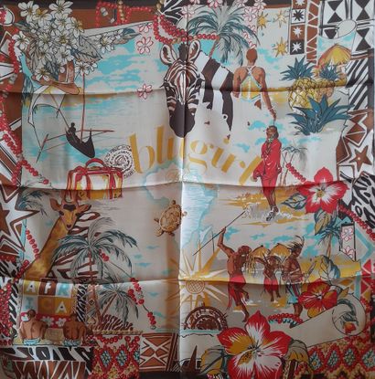 Lot including: 
- GRAEME BLACK.
Silk square...
