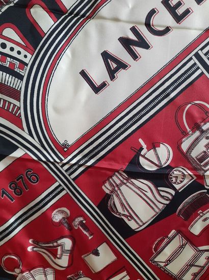 LANCEL, PARIS.
Silk twill square decorated...