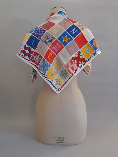 INES DE LA FRESSANGE.
Silk twill square with...
