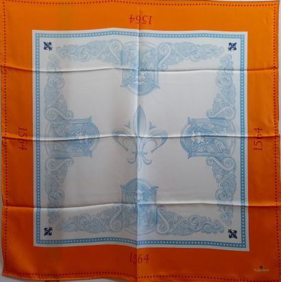 ACQUA PANNA.
Silk twill square decorated...