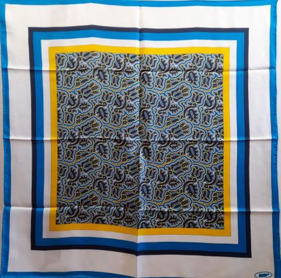BOSCO.
Silk twill square decorated with stylized...