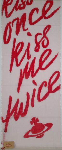 VIVIENNE WESTWOOD.
Fringed wool scarf decorated...