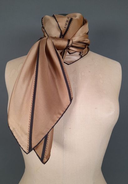 BURBERRY.
Silk twill square decorated with...