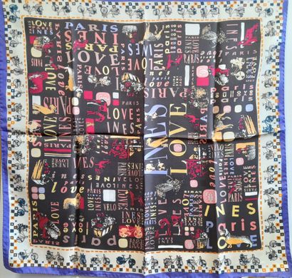 INES DE LA FRESSANGE, PARIS.
Silk twill square...