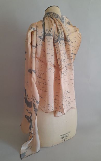 JANE CARR.
Set of two silk scarves decorated...