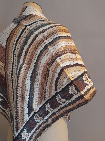LONGCHAMP, PARIS.
Silk twill square with...