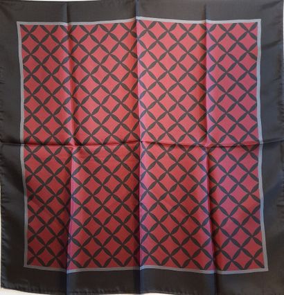 Set of two silk squares decorated with a...