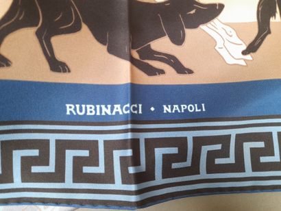 RUBINACCI.
Silk twill square with polychrome...