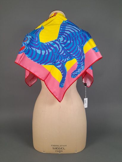 UNGARO.
Silk twill square decorated with...