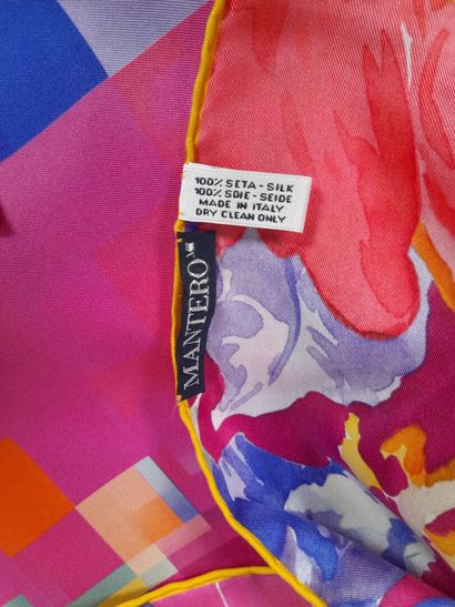 MANTERO.
Silk twill square decorated with...