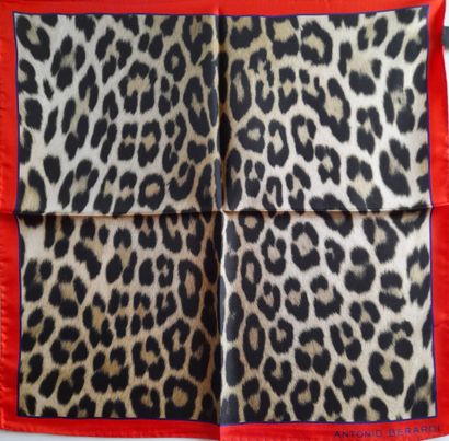Lot including:
- MONCLER.
Silk twill square...