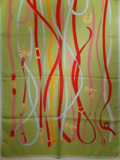AIGNER.
Scarf in cotton twill and silk decorated...