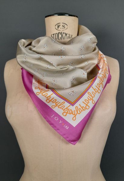 JOY LAB.
Silk twill square decorated with...