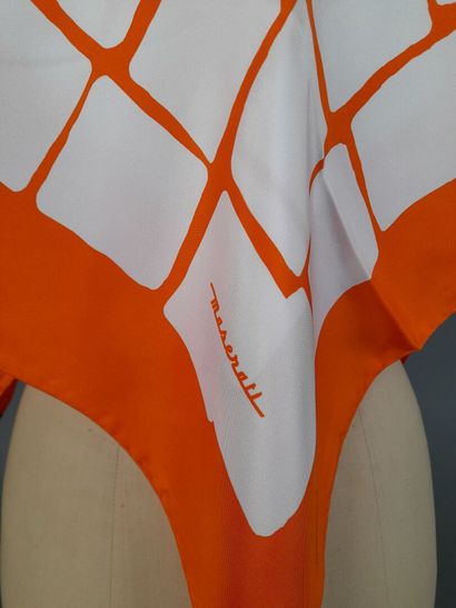 MASERATI.
Silk twill square with geometric...