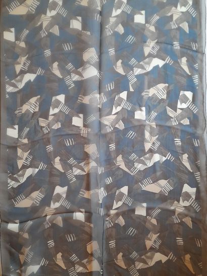 BALLY.
Set of two chiffon scarves with geometric...