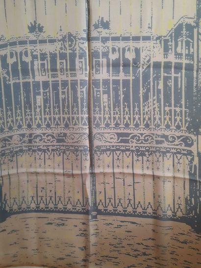 JANE CARR.
Set of two silk scarves decorated...