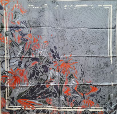 BALLY.
Silk twill square decorated with lush...