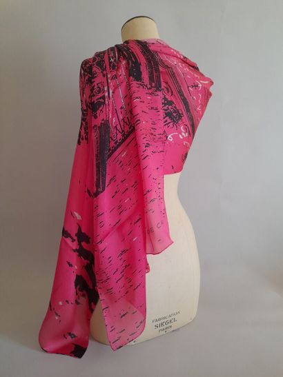 JANE CARR.
Set of two silk scarves decorated...